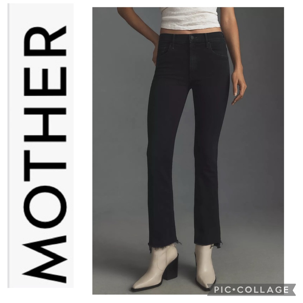 MOTHER The Insider Crop Step Fray Jeans in Night in Venice NWT Size 33